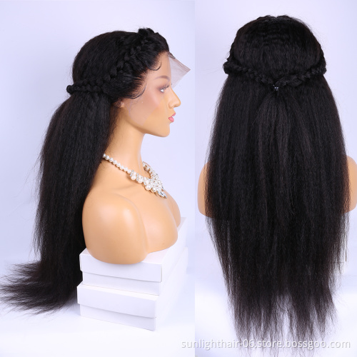 naturelle kinky straight vrai humaine cheveux bresilienne long lace front wigs perruque dentelle cheveux humain